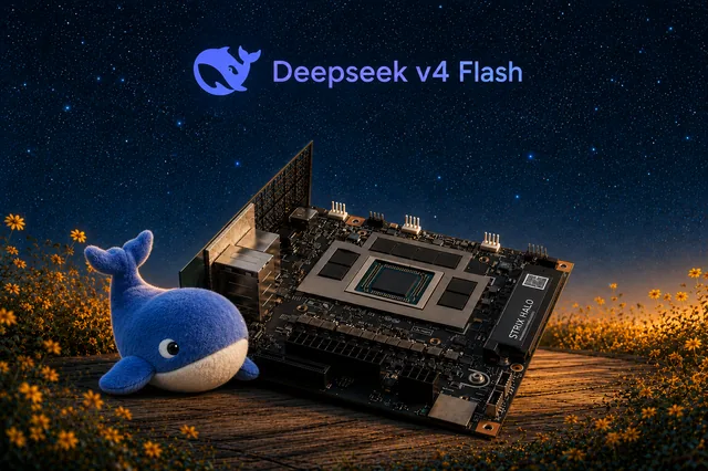Cover of the DeepSeek V4 Flash on Strix Halo report