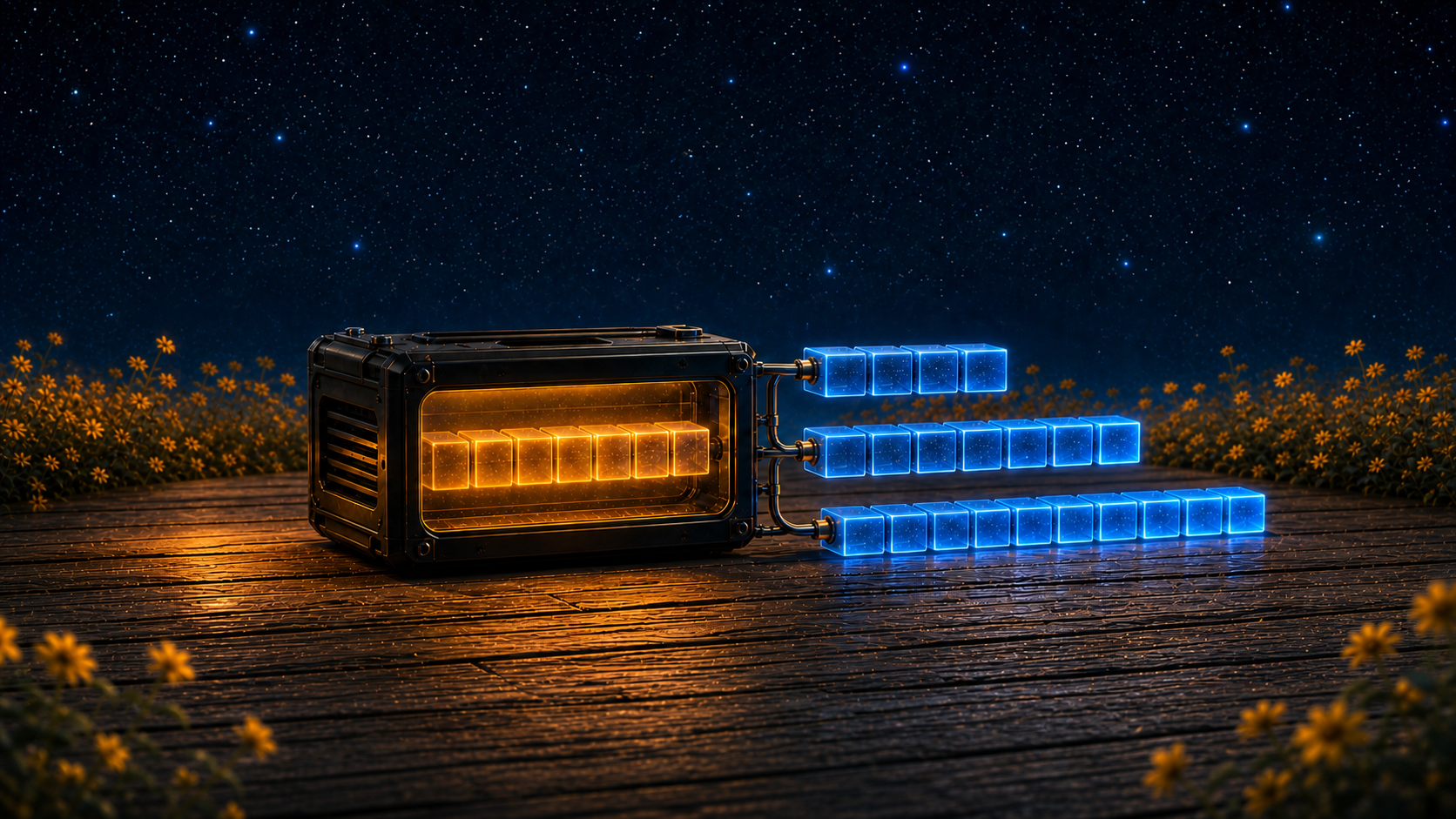 An amber tool prefix stored once and reused by three growing blue conversation turns