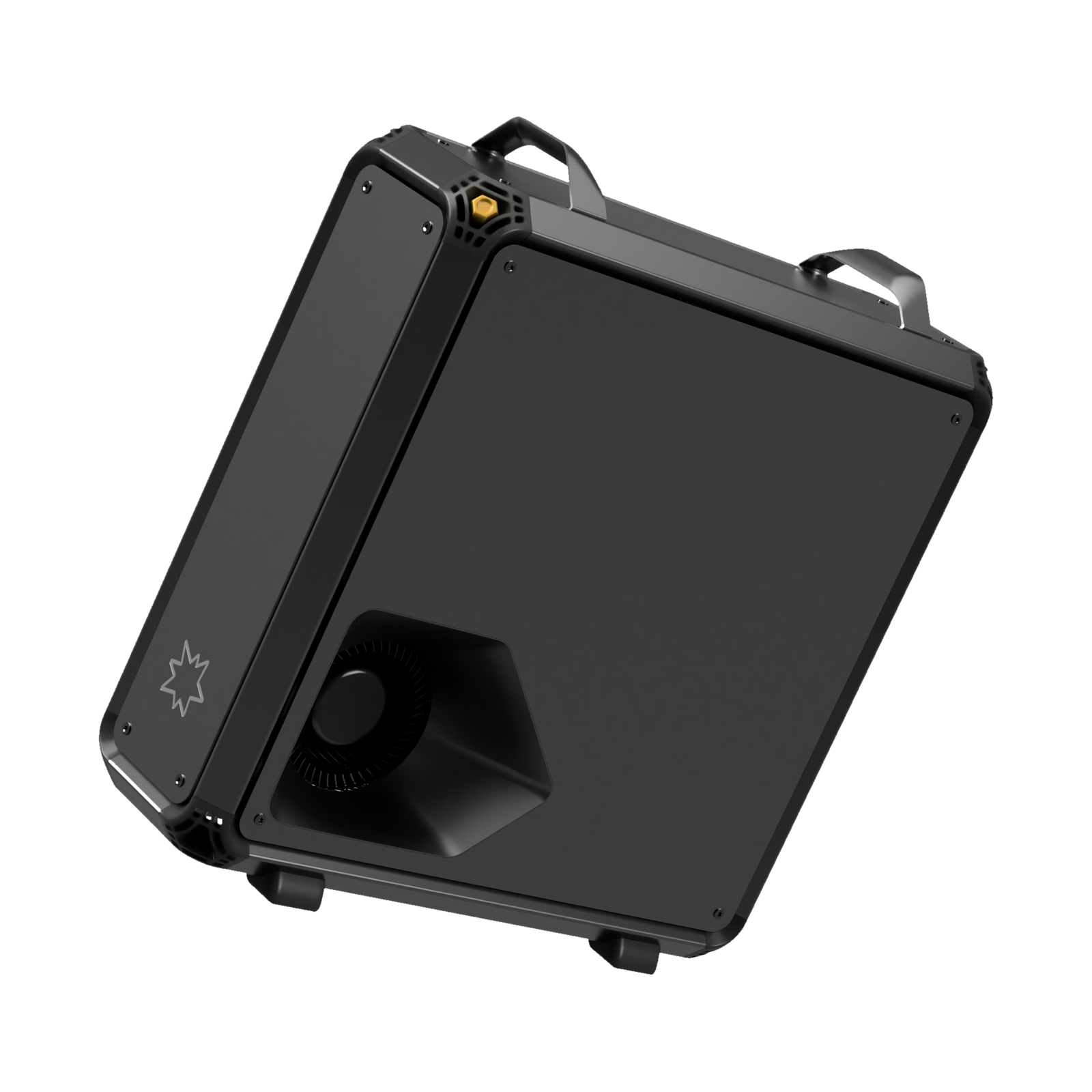 Lucebox machine, top three-quarter view