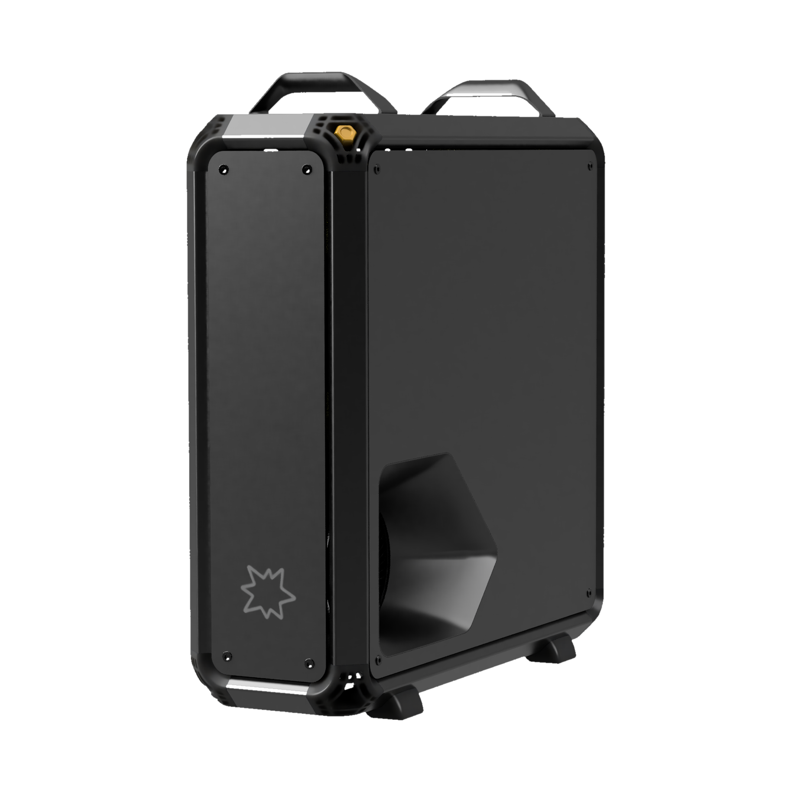 Lucebox machine, side view with rear vent