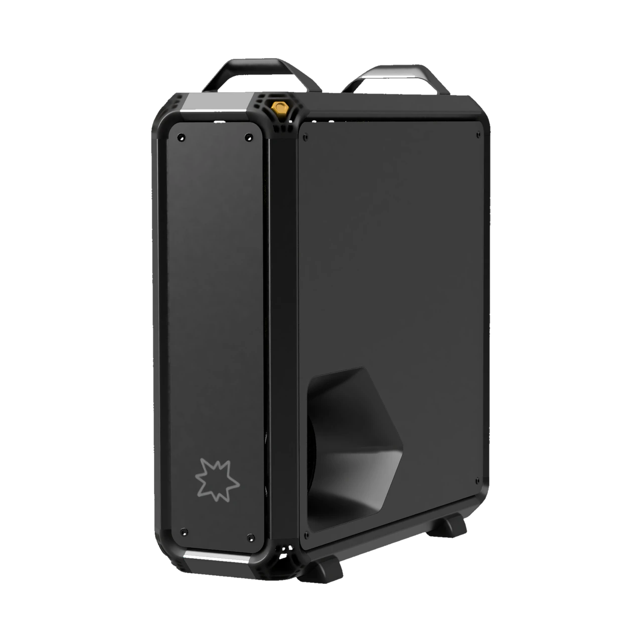 Lucebox machine, side view with rear vent