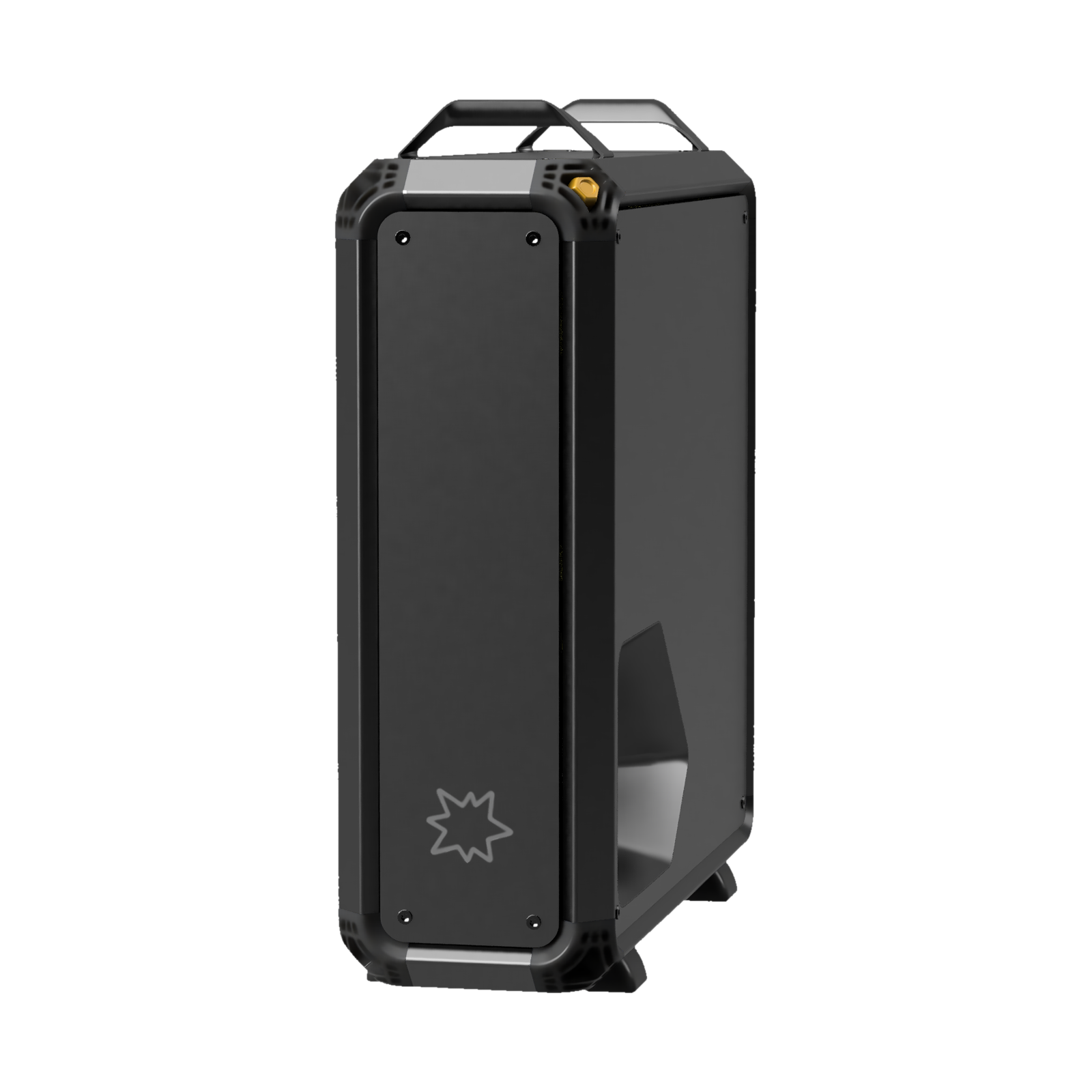 Lucebox machine, narrow profile view