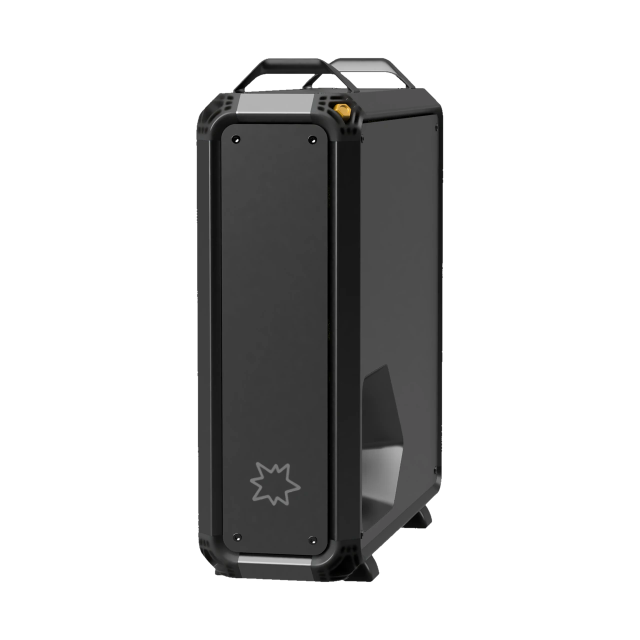 Lucebox machine, narrow profile view