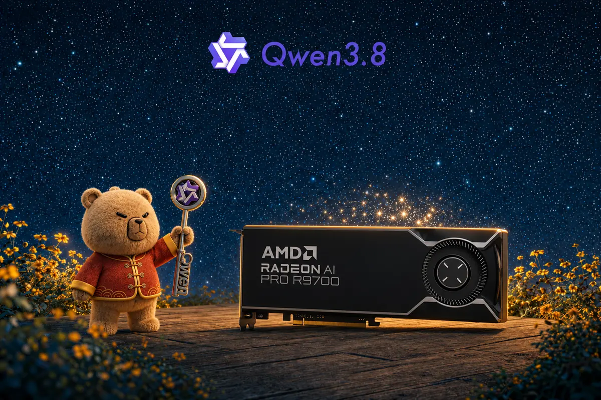 Qwen3.8-27B running on an AMD Radeon AI PRO R9700 with the DFlash2 block-diffusion drafter